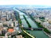 letecký pohled na řeku Seinu 